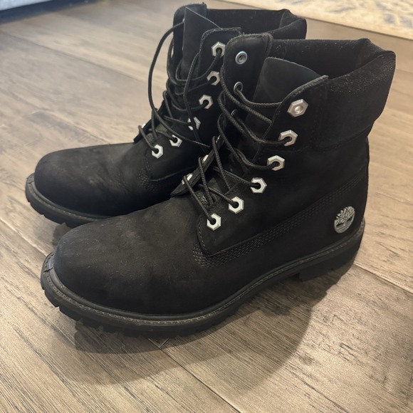 ✨ Timberland Women's 6-Inch Premium Waterproof‎ Boots - Black Nubuck - Size 8 ✨ - Picture 11 of 11